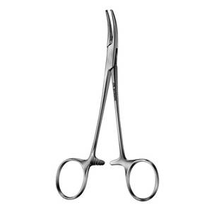 Fórceps de acero inoxidable de primera calidad Instrumento quirúrgico curvo de 5,5 pulgadas Diseño ergonómico para instrumentos médicos de microcirugía - Product Image 1