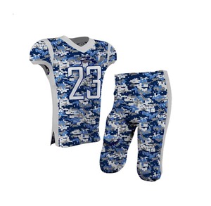 Uniformes de football américain personnalisés pour hommes adultes, 100% polyester respirant, anti-humidité, anti-bactérien, coupe courte - Product Image 4
