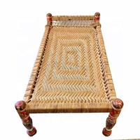 Lit à baldaquin moderne pliable en bois de manguier massif avec taille personnalisable - Artisanat Manish Art, meubles de salon du Rajasthan