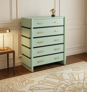 <b>5</b>-drawer Modern Eco-Friendly Chest Mango Bed <b>Frame</b> Bedroom Wholesale Indoor Custom OEM ODM Factory Direct Premium Export Quality - Product Image 4