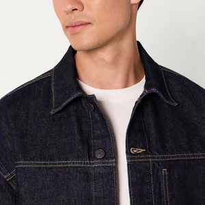 100% Cotton Made Breathable Material <b>Men</b> <b>Denim</b> <b>Jackets</b> / New Style Jeans <b>Jackets</b> With Custom Logo & Design Printed - Product Image 2