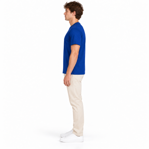 Camiseta de Color Sólido, 180 GSM, Algodón Peinado, Impresión DTG, Corte Holgado, Manga Corta, Estilo Minimalista, Ropa Casual de Moda Urbana - Product Image 3