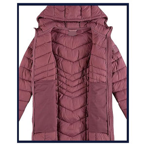 เสื้อโค้ทพัฟเฟอร์ยาวสำหรับผู้หญิง แจ็คเก็ตกันหนาวแบบมีฮู้ดบุผ้าควิลท์  สำหรับฤดูหนาวและหิมะ ให้ความอบอุ่นและป้องกันความหนาวเย็น - Product Image 4