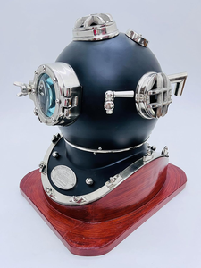 Vintage Black Deep Diving Diver Helmet US Navy Style <b>Nautical</b> Maritime Helmet Replica Steampunk Marine Display <b>Decor</b> Collectible - Product Image 3