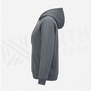 Sudadera de Forro Polar Oversize Personalizada para Mujer, Manga Larga, Lavado Ácido, con Bolsillo Frontal, Estampada, Ropa de Invierno - Product Image 3