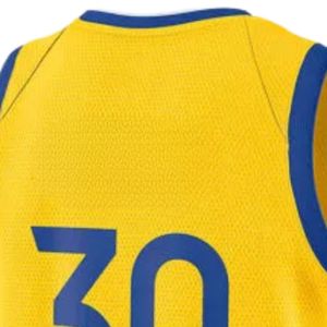Maillot de basket-ball jaune et bleu pour hommes, uniforme d'équipe athlétique sans manches, vêtements de sport légers et respirants, pour entraînement et jeu - Product Image 6