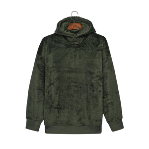 <b>Mens</b> <b>Sherpa</b> Fleece <b>Hoodie</b> Long Sleeve Warm Soft Casual Pullover Hooded Winter Comfortable Outdoor Sweatshirt Top Wear - Product Image 1