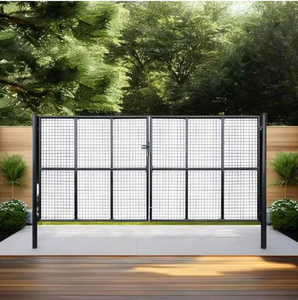 แผงรั้วเหล็กเคลือบผงคุณภาพสูงทันสมัยสำหรับรั้วสวนและประตูแบบระแนง - Product Image 2