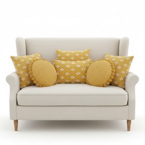 SOGA 6-Piece Quilted and Patterned Luxury Pillowcase Set Yellow Diamond Elegance Decorative & <b>Throw</b> <b>Pillows</b> - Product Image 1
