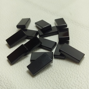 Pierre précieuse rectangulaire plate en onyx noir naturel, pierre brute pour la fabrication de bijoux, bague, pendentif, design personnalisé, vente en gros, approvisionnement en vrac - Product Image 4