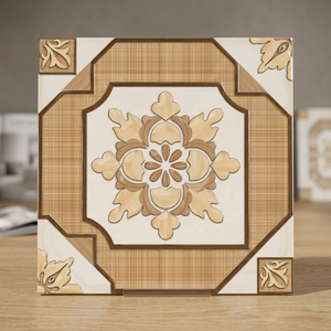 Azulejos de pared de losa de madera con aspecto de mármol esmaltado Digital tallado de 400x400mm, baldosas de porcelana de cuerpo completo para aplicación Interior - Product Image 6