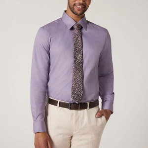 Camisa de Vestir Clásica para Hombre, Estilo Ejecutivo, Manga Larga, Cierre de Botones, Cuello Elegante, Tela Cómoda y Moderna - Product Image 1