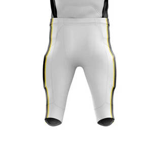 Ensemble d'uniformes de football américain personnalisés 100 % polyester pour maillot, pantalon, gants et crampons sublimés gris, nom d'équipe, taille adulte homme 98 - Product Image 4