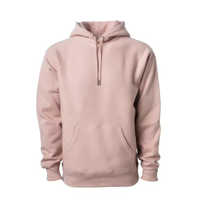 2026 OEM Men's <b>Black</b> 100% Cotton Heavyweight <b>Fleece</b> Pullover Hoodie Autumn Warm Custom Front Logo Eco-Friendly Sweatshirt for - Product Image 5