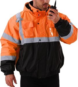 Veste de sécurité réfléchissante de haute qualité, veste de sécurité réfléchissante à capuche, nouvelle mode, veste de sécurité réfléchissante fabriquée par Wings Traders - Product Image 1