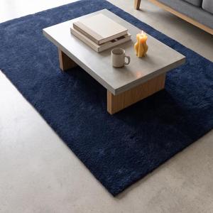 Alfombra de Lana Azul Marino Lisa, Hecha a Mano, Antideslizante, con Textura Suave, para Sala de Estar, Dormitorio, Alfombra Moderna Minimalista - Product Image 3