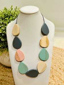 Collar Colgante Geométrico de Madera Hecho a Mano, Estilo Boho, para Mujer, Joyería Elegante para Bodas - Product Image 4