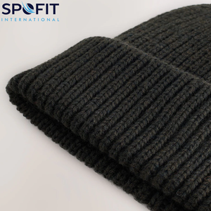 Gorros de Punto Jacquard de Algodón 100% Transpirables e Impermeables para Invierno, con Logotipo Personalizado Bordado al por Mayor, para Playa - Product Image 2