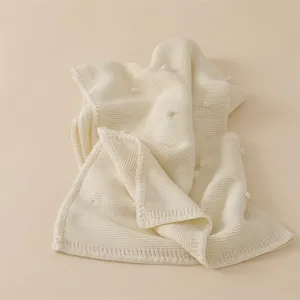 Manta de Bebé de Punto con Diseño de Puntos, Ecológica, de Lujo, para Todas las Estaciones, Colores Personalizados, 100% Algodón Orgánico con Borde de Punto - Product Image 6