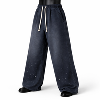 Pantalon de survêtement ample en coton pour homme, style Hip Hop, avec patchwork esthétique et bretelles, coupe décontractée, streetwear long