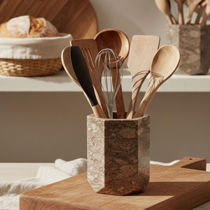 Manufacture Modern White Marble Creative Cutlery Holder Best product <b>For</b> Hotel Dinner Table Spoon <b>Storage</b> In Wholesale - Product Image 6