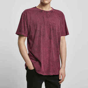 T-shirt à manches courtes pour homme, coupe ample, tie-dye, 100% coton, col rond, jersey tricoté uni, décontracté - Product Image 1