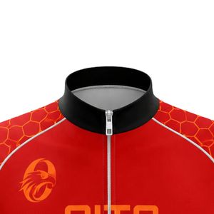 Maillot de cyclisme rouge orange pour hommes, manches courtes, respirant, léger, pour le cyclisme sur route, vêtements de sport de plein air - Product Image 6