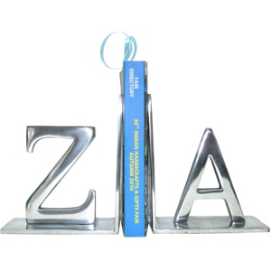 Metal Alphabets Design Bookend Nickel Plated Shiny Table Centerpiece Wholesale Silver Top Product High Quality New Design 2025 - Product Image 6