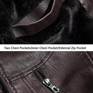 Trendy Soft Men Leather Jacket Daily Comfortable Durable Stylish Fashion Use Lightweight Waterproof Front Logo - Product Image 2