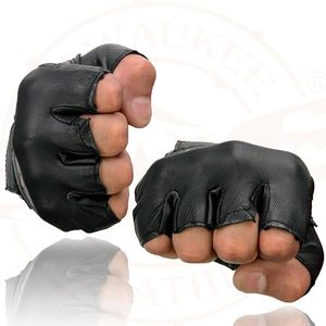 Guantes de Cuero de Medio Dedo Unisex, Transpirables, Antideslizantes, Ecológicos, con Diseños de Logotipo Personalizados en Todos los Colores, de Alta Calidad y Más Vendidos - Product Image 3