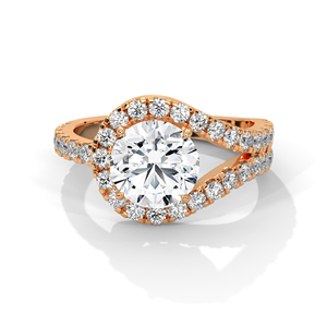 แหวนเพชรทองคำ 14K เพชรเพาะเลี้ยงในห้องปฏิบัติการ แหวนทองคำแท้ 18K สำหรับผู้หญิง สไตล์คลาสสิก รับรองโดย IGI แหวนหมั้น แหวนวันครบรอบ - Product Image 3