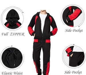 Top Selling Good Quality 2 Pcs Tracksuit <b>Set</b> Hoodie & Sweatpants French Terry Fleece Breathable Outerwear Hooded Track Suits - Product Image 4
