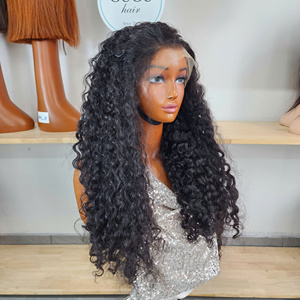 Human Hair <b>Wig</b> Virgin High Grade Vietnamese Burmese Curl 26 inches 13x4 frontal Style 180%-250% Density Gugu Hair - Product Image 3