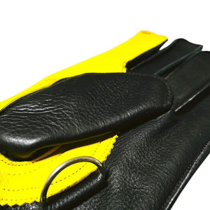 Gants de fauconnerie respirants en coton et cuir pour oiseaux et piégeurs de faucons - Couleurs et logos personnalisables - Product Image 2