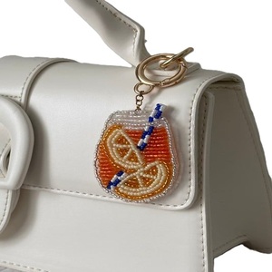 Porte-clés papillon brodé de perles de rocaille de qualité supérieure, motif animal mignon brodé de perles de rocaille - Product Image 4