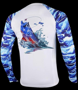 Men's Long Sleeve Fishing <b>Shirt</b> with Pocket UPF 50+ Sun Protection <b>UV</b> Quick Dry Breathable Performance <b>T</b>-<b>Shirt</b> Custom OEM ODM Wh - Product Image 1