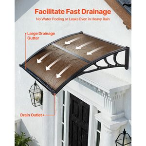 Tende da Sole per Finestre Esterne 38 x 40 Pollici con Staffa in ABS e Drenaggio per Protezione da Pioggia, Neve e Sole - Accessorio Premium per Finestre - Product Image 2