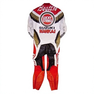 Combinaison de course MotoCP Daryl Beattie Zuzuki 1 pièce en cuir de vachette/crocodile pour moto, course sur circuit/équitation, combinaison/Motocyclette pour motard de niveau - Product Image 2