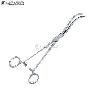 Pinza Vascular Quirúrgica Mayo Guyon Premium de 9 1/4 Pulgadas, Instrumentos de Hemostasia, Mandíbulas Curvas Dobles Manuales con Puntas Serradas - Product Image 3
