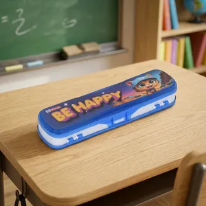 Estuche de Plástico de Excelente Calidad para Lápices con Cierre de Clip, Tamaño Personalizado, Multiusos, para Almacenamiento de Material Escolar para Estudiantes - Product Image 2