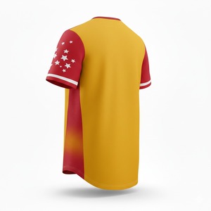 Ensembles de maillots de baseball et de softball respirants personnalisés pour hommes avec logo et impression numérique, manches courtes, vente en gros - Product Image 5