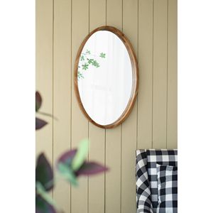 24\" X 36\" Farmhouse <b>Wood</b> Frame Oval <b>Wall</b> <b>Mirror</b> for Bathroom Entryway Console Lean Against <b>Wall</b> - Product Image 6