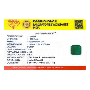 Natural Zambian Emerald Loose Gemstone 9 Carat Certified Faceted Green Sapphire 3mm - Product Image 4