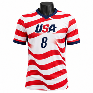 Camiseta de Fútbol Personalizada, Camiseta de Equipo de Fútbol, Impresión por Sublimación, Ropa Deportiva Transpirable de Secado Rápido, OEM - Product Image 1