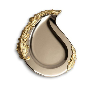 Ensemble de bols de service en acier inoxydable finition miroir de luxe avec base antidérapante et poignée décorative pour une mise en place élégante à table - Product Image 4