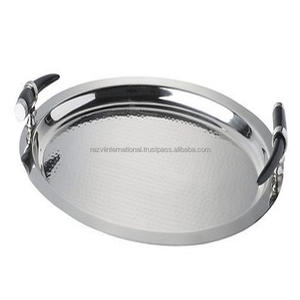 Plateau fantaisie poli brillant en acier inoxydable - Product Image 4