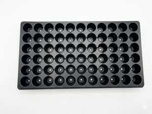 Bandeja de Plástico Rectangular Reutilizable de 50 Celdas para Semilleros, Plato de Cultivo Hidropónico, Bandeja de Propagación de PET Negra para Cultivo de Semillas - Product Image 3
