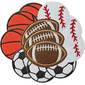 Patchs brodés thermocollants pour football américain et basketball, logos d'équipes sportives - Product Image 1