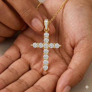 เครื่องประดับฮิปฮอปแฟชั่น SHRAMAN DIAMOND แบบสั่งทำได้สำหรับทั้งชายและหญิง เงินแท้ 925 ชุบทอง ประดับโมอิสซาไนต์ จี้รูปพระเยซูแบบคริสเตียน - Product Image 3