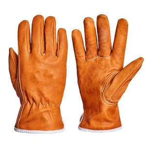 Guantes de Trabajo de Piel de Cabra, Guantes de Conductor con Funciones Anti-Corte y Anti-Impacto, Nuevo Modelo, Los Mejores Guantes de Seguridad - Product Image 1